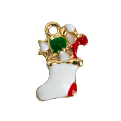STOCKING CHARM 18 X 11 MM GOLD - 4 PCS