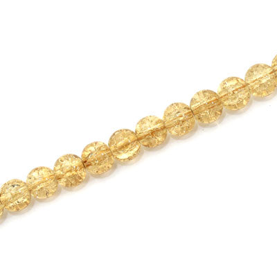 4 MM ROUND GLASS CRACKLE BEADS GOLDEN SHADOW - 200 PCS