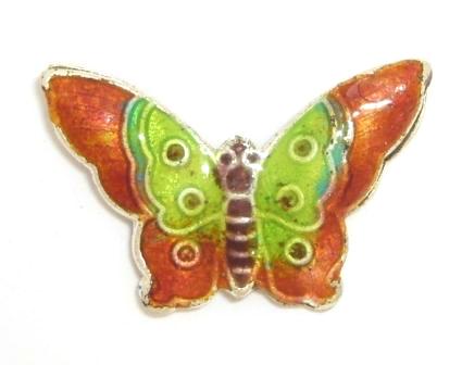 18mm pink/green butterfly 1pc