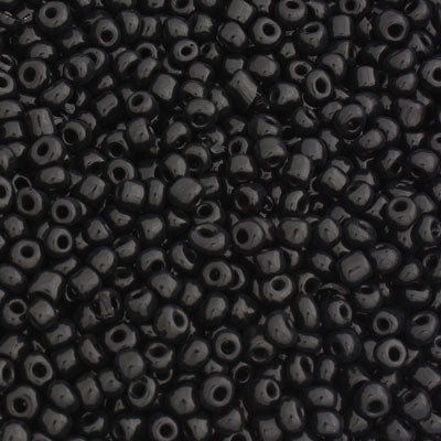 #6/0 SEED BEADS - APPROX 100G - BLACK