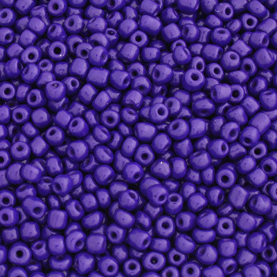 #6/0 SEED BEADS - APPROX 100G - OPAQUE DEEP PURPLE