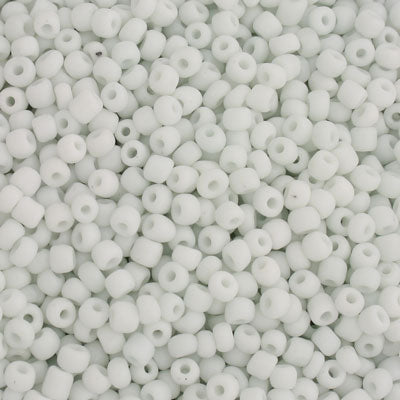 #6/0 SEED BEADS - APPROX 100G - OPAQUE WHITE