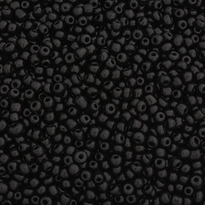 #8/0 SEED BEADS - APPROX 100G - BLACK