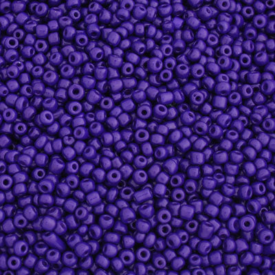#8/0 SEED BEADS - APPROX 100G - OPAQUE DEEP PURPLE