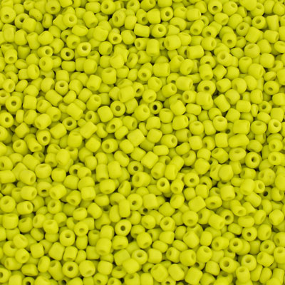 #8/0 SEED BEADS - APPROX 100G - OPAQUE YELLOW