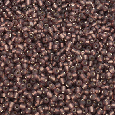 #8/0 SEED BEADS - APPROX 100G - SILVER LINED PLUM