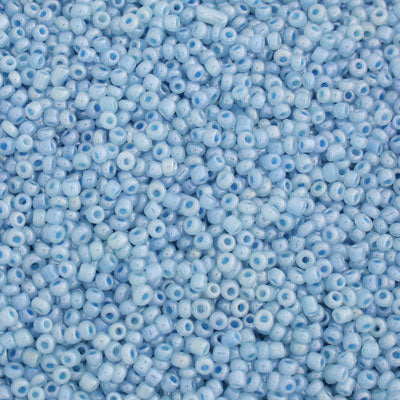 #11/0 SEED BEADS - APPROX 100G - AQUA PEARL