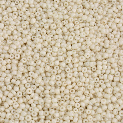 #11/0 SEED BEADS - APPROX 100G - PEARL IVORY