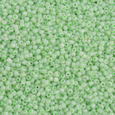 #11/0 SEED BEADS - APPROX 100G - MINT PEARL