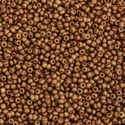 #11/0 SEED BEADS - APPROX 100G - OPAQUE BROWN