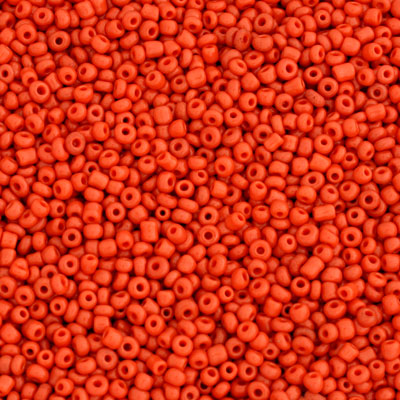#11/0 SEED BEADS - APPROX 100G - OPAQUE APPLE RED