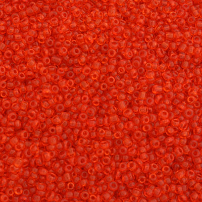 #11/0 SEED BEADS - APPROX 100G - TRANSPARENT LIGHT RED