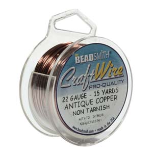 22 GAUGE ANTIQUE COPPER ROUND CRAFT WIRE 15YD