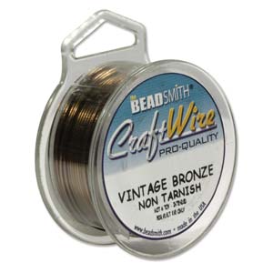 24 GAUGE VINTAGE BRONZE ROUND CRAFT WIRE 20YD