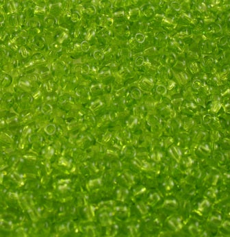 # 5 CZECH 4.5 MM DROP BEADS - 40G -LIME GREEN