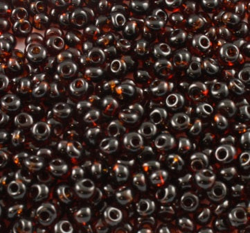 # 8 CZECH 3 MM DROP BEADS - 40G - DARK TOPAZ