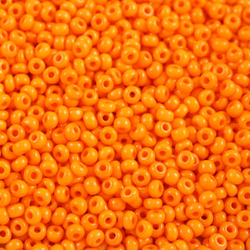 #11/0 ROCAILLES  - APPROX 40G -  OPAQUE ORANGE
