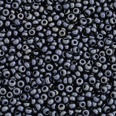 #6/0 ROCAILLES  - APPROX 40G - HEMATITE