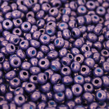 #6/0 ROCAILLES - APPROX 14G - METALLIC COBALT LUSTER