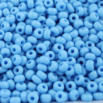 #6/0 ROCAILLES - APPROX 40G - OPAQUE LIGHT BLUE