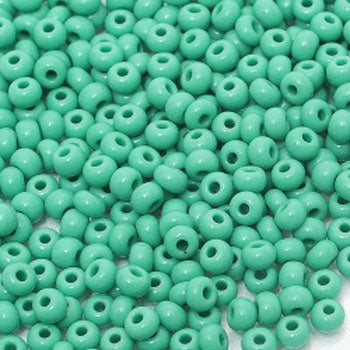 #6/0 ROCAILLES - APPROX 40G - TURQUOISE GREEN