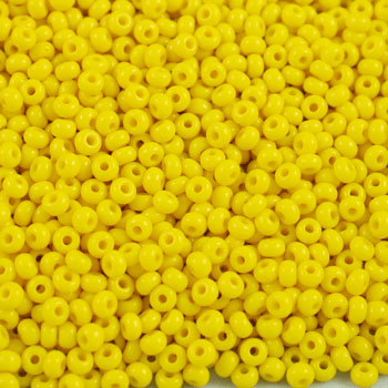 #8/0 ROCAILLES  - APPROX 35G - OPAQUE YELLOW