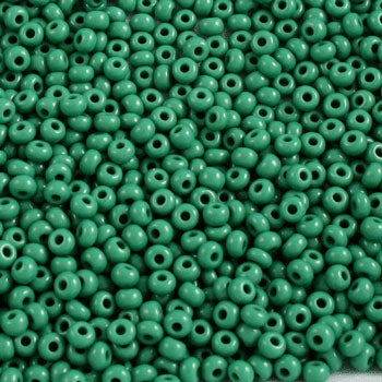 #8/0 ROCAILLES  - APPROX 40G - OPAQUE FOREST GREEN