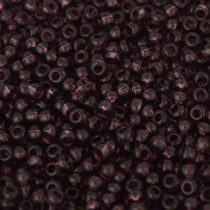 #8/0 ROCAILLES - APPROX 40G - TRANSPARENT GRAPE