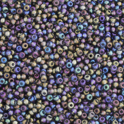 #9/0 ROCAILLES  - APPROX 40G - TRANSPARENT VITRAIL