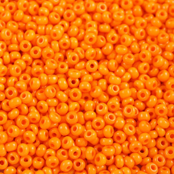 #9/0 ROCAILLES  - APPROX 40G - OPAQUE ORANGE