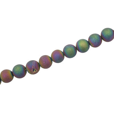 DRUZY AGATE 6 MM ROUND BEADS - APPROX 65 PCS