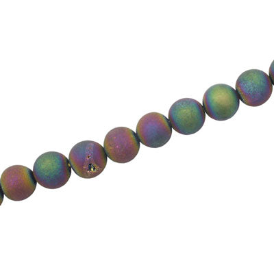 DRUZY AGATE 8 MM ROUND BEADS - APPROX 47 PCS