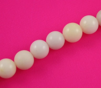 8 mm round white -50/pcs