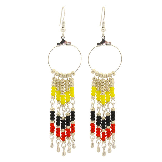 TASSEL HOOP EARRING KIT - RED YELLOW BLACK