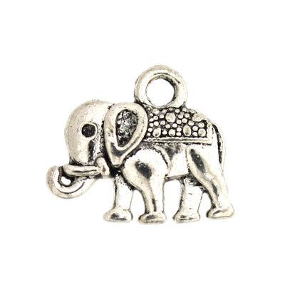 ELEPHANT CHARM 12 X 14 MM SILVER - 20 PCS