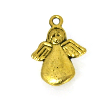 made for an angel charm 18 mm gold - 18 pcs
