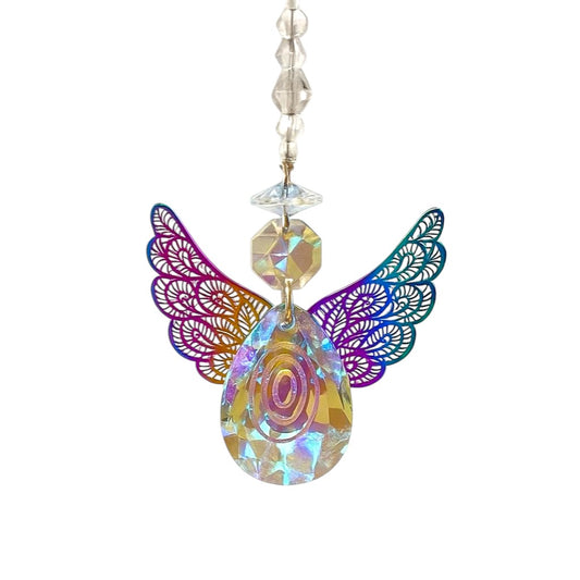 ANGEL DECORATION AB WITH RAINBOW WINGS (KIT DOES NOT INCLUDE GLUE)