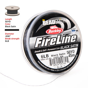 6 LB FIRELINE BLACK .006 IN/.15MM DIA 50 YRD