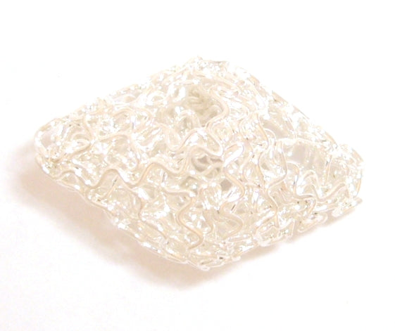 24x16mm silver bicone 2 pcs