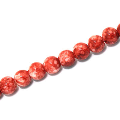 6 MM ROUND GLASS BEADS RED - 150 PCS