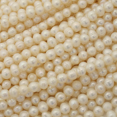 5 - 5.5 MM FRESH WATER PEARLS - 35 CM STRAND (FWP02)