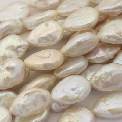 15 MM FRESH WATER PEARLS - 35 CM STRAND (FWP23)