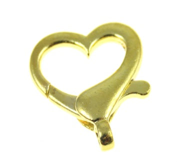 27mm gold heart clip 3pcs