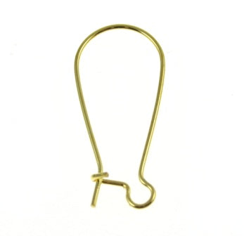 30 mm gold kidney hook earrings 12 pairs