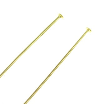 50mm gold head pins approx 50 pcs