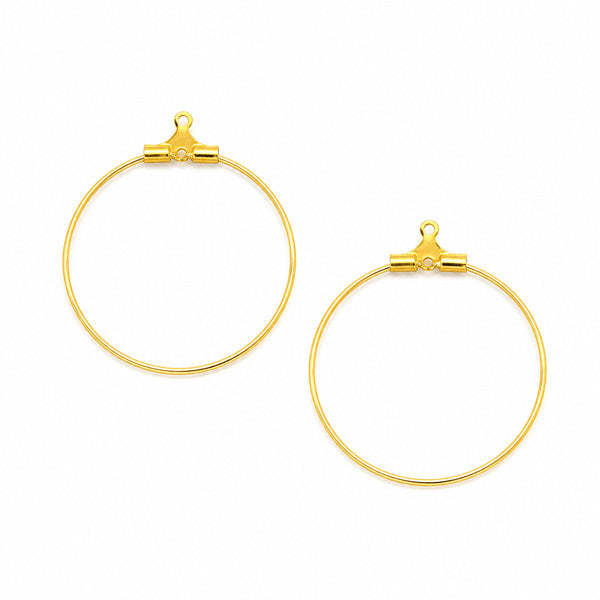 30mm gold hoop earrings 18pcs