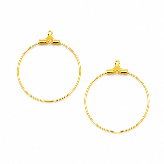 30mm gold hoop earrings 18pcs