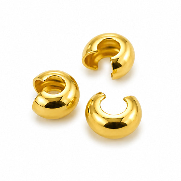 4mm Gold Crimp Covers - 45 pcs