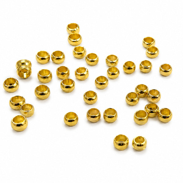 2.5mm Gold Crimps - 5 grams