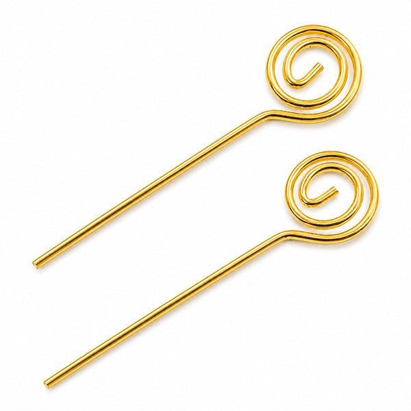 40mm Gold Fancy Head Pins – 24pcs